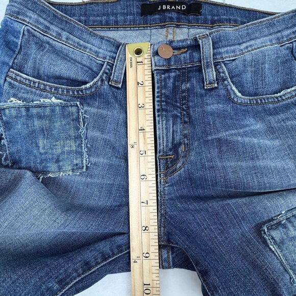 J Brand Womens Low Rise Flare Jeans 27 Patchwork Western Hippie Boho Bell Bottom - Picture 16 of 16